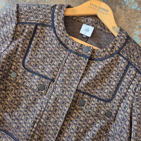 CABI Director Jacket Blazer Size M New Brown Tweed #4494 Fall ‘23 Old Money - Picture 7 of 11